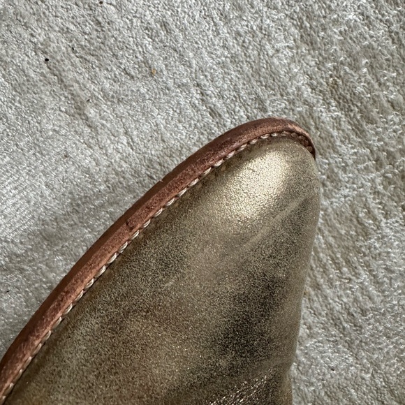 Gold Madewell mules with 3in heel - Picture 4 of 5